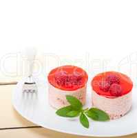 fresh raspberry cake mousse dessert