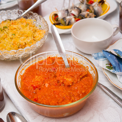 Fish with tomato sauce