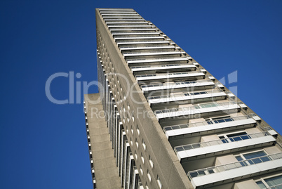 Fassade eines modernen Wohngebäudes in Hamburg, Deutschland