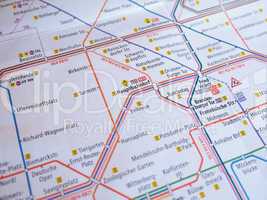 Tube map of Berlin underground aka Ubahn