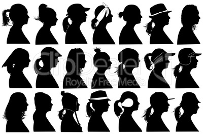 Illustration of women profiles