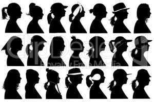 Illustration of women profiles