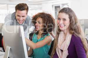 Students working in computer room