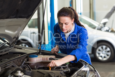 Mechanic working under the hood