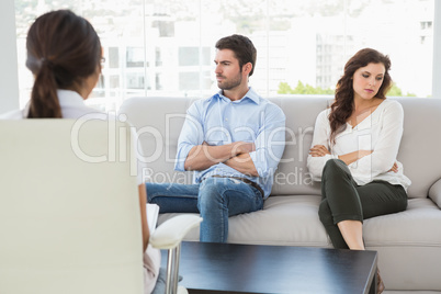 Psychologist helping a couple with relationship difficulties