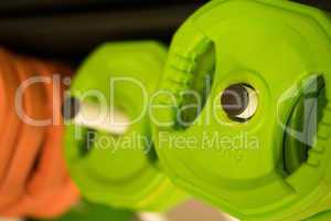 Colorful weights for gym equipment