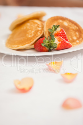 Close up of romantic breakfast