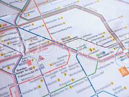 Tube map of Berlin underground aka Ubahn