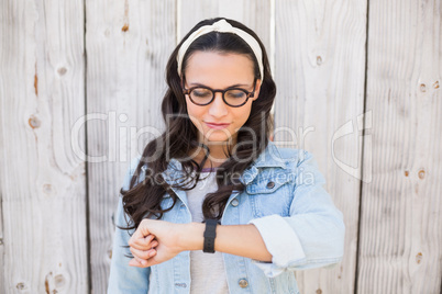Pretty hipster checking the time