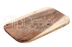 Wooden kitchen board isolated on white background