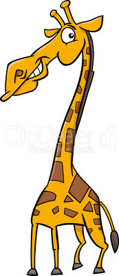 giraffe animal cartoon illustration