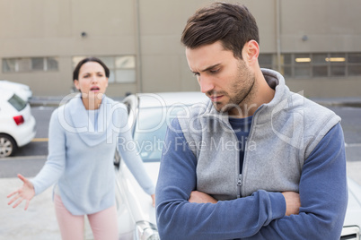 Young couple having an argument