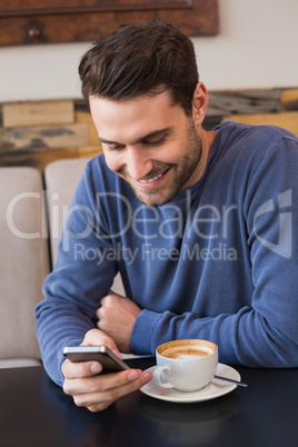 Young man using his smartphone