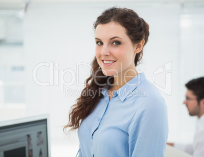 Portrait of a smiling businesswoman standing