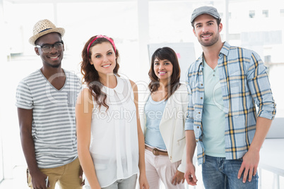 Smiling teamwork standing and smiling together