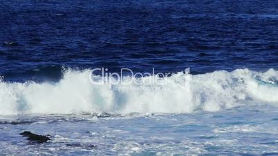Waves Atlantic Ocean Breaking onto Rocks, Azores
