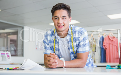 Fashion student posing with meter