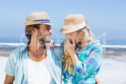 Cute couple on the promenade