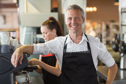 Barista smiling at the camera