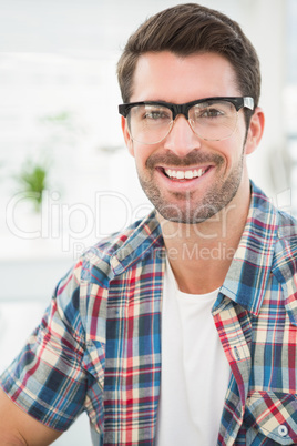 Portrait of casual businessman smiling