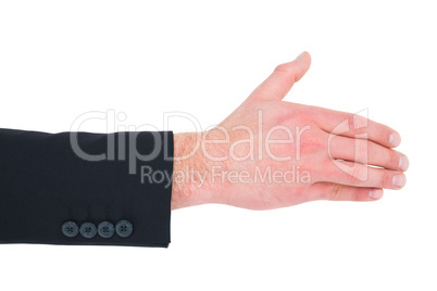 Hand of businessman offering handshake