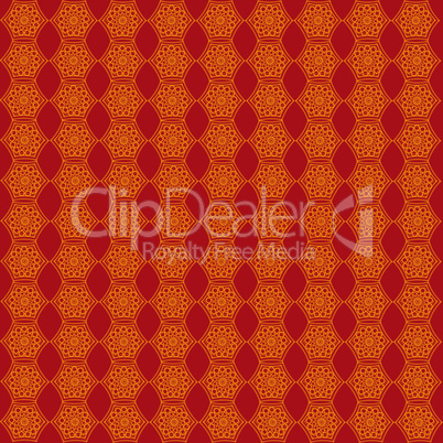 wallpaper with golden patterns on the red