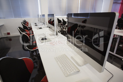 Empty computer room