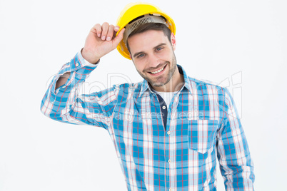 Confident male technicial wearing hard hat