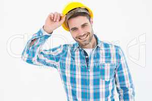 Confident male technicial wearing hard hat