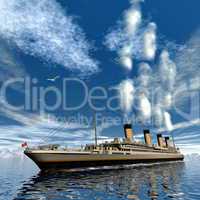 Titanic ship - 3D render