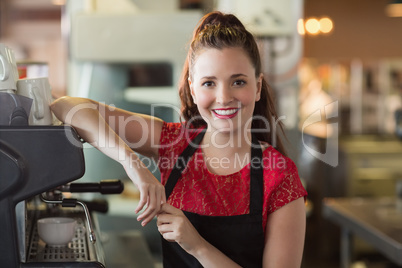 Barista smiling at the camera