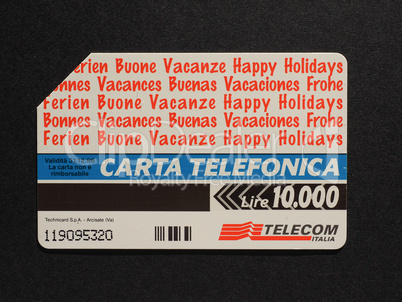 Italian phone card