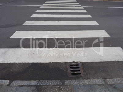 Zebra crossing sign