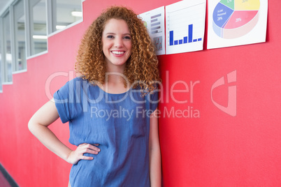 Smiling student standing and posing