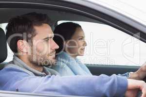 Young couple going for a drive