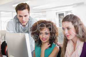 Students working in computer room