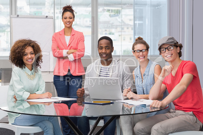 Fashion student giving a presentation