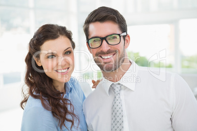 Portrait of business partner smiling together