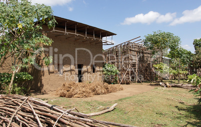 Traditionelle Wohnhäuser, Äthiopien, Afrika