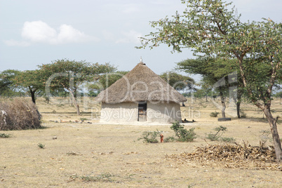 Traditionelles Haus, Great Rift Valley, Äthiopien, Afrika