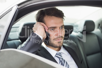 Young businessman on the phone