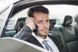 Young businessman on the phone