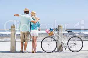 Cute couple on a bike ride