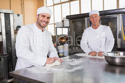 Team of bakers working together