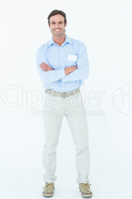 Confident businessman with arms crossed