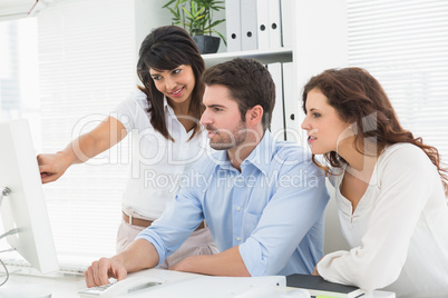 Concentrated teamwork using computer monitor