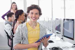 Students working in computer room