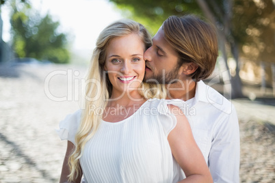 Attractive couple spending time together