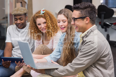Fashion students working as a team