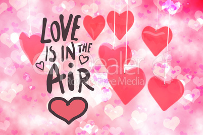 Composite image of love is in the air